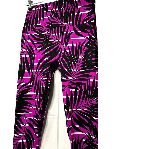 K-DEER - Regatta Leggings - EUC - size XL - sneaker length - purple striped palm - Picture 3 of 7
